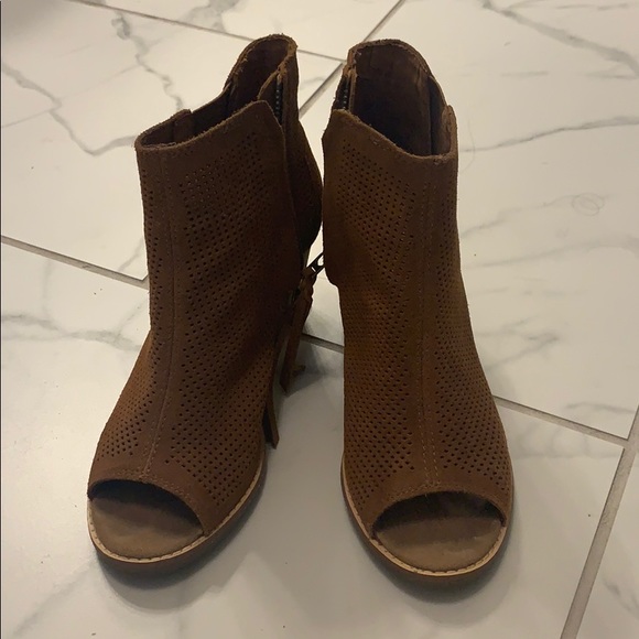 Toms cognac open toed shoes 6.5 - Picture 5 of 5